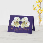 Witte Rozen Chique Elegant Bloemen Boeket Verjaard Kaart (Gele Bloem)