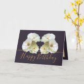 Witte Rozen Chique Elegant Bloemen Boeket Verjaard Kaart (Gele Bloem)