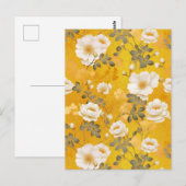 Witte Rozen Chiyogami Briefkaart (Voorkant / Achterkant)