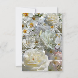 Witte Rozen Collage Notitiekaartje