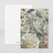 Witte Rozen Collage Notitiekaartje (Voorkant / Achterkant)