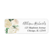 Witte rozen crème goud elegant retouradres