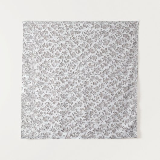 Witte rozen D Wandkleed (Voorkant (horizontaal))