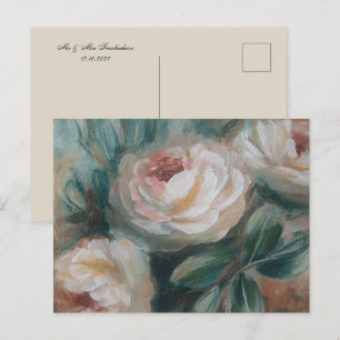 Witte Rozen "Dank je" Feestdagenkaart