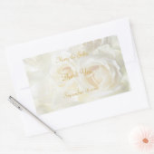 Witte Rozen Dank u bruiloft Sticker (Envelop)