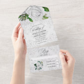 witte rozen die allemaal in één uitnodiging binde (Afscheurbaar)