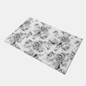 Witte rozen die het patroon van Floral herhalen Deurmat (Schuin)