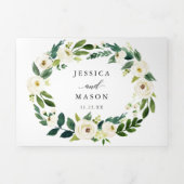 Witte rozen drievoudige uitnodigingen (Cover)