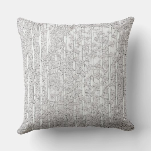 Witte rozen E Kussen (Achterkant)