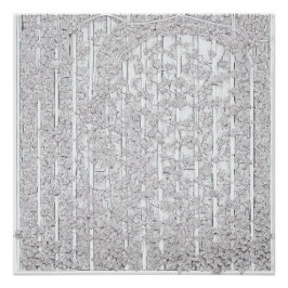 Witte rozen E Perfect Poster