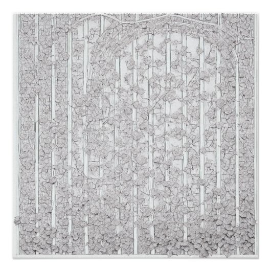 Witte rozen E Perfect Poster (Voorkant)