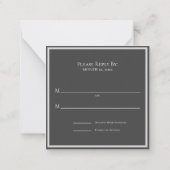 Witte Rozen Elegante bruiloft RSVP-kaart Notitiekaartje (Achterkant)