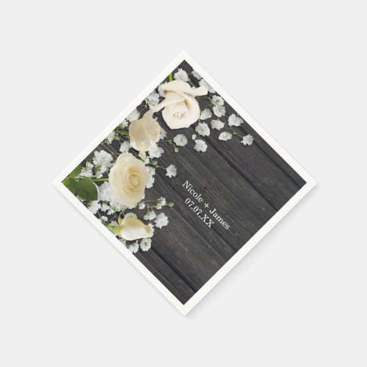 Witte rozen en babyluiers op Vrijgezellenfeest Servet (Hoek)