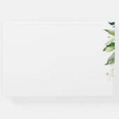 Witte rozen en baby's adem bruiloft gastenboek (Achterkant)