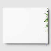 Witte rozen en baby's adem bruiloft gastenboek (Achterkant)