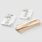 Witte Rozen en Baby's Breath bruiloft programma Handwaaier (Niet-gemonteerd)