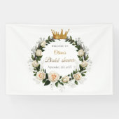 Witte rozen en de adem van Baby Spandoek (Horizontaal)