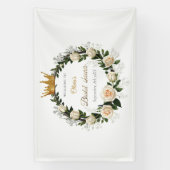 Witte rozen en de adem van Baby Spandoek (Verticaal)