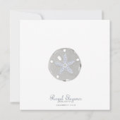 Witte rozen en diamanten en dollaire bruiloft kaart (Achterkant)