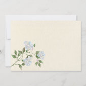 Witte rozen en gans baby strooi uitnodiging (Achterkant)