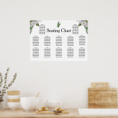 Witte rozen en gistweddenschappen, zitplaatsen poster (Keuken)