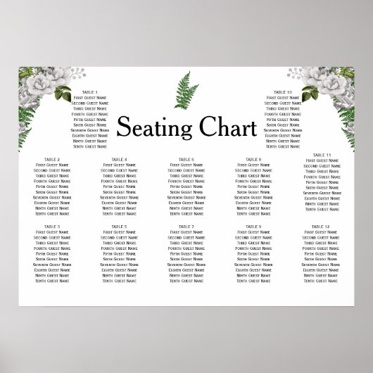 Witte rozen en gistweddenschappen, zitplaatsen poster (Voorkant)