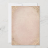 Witte Rozen en Goud  Roze Sweet Sixteen Kaart (Achterkant)