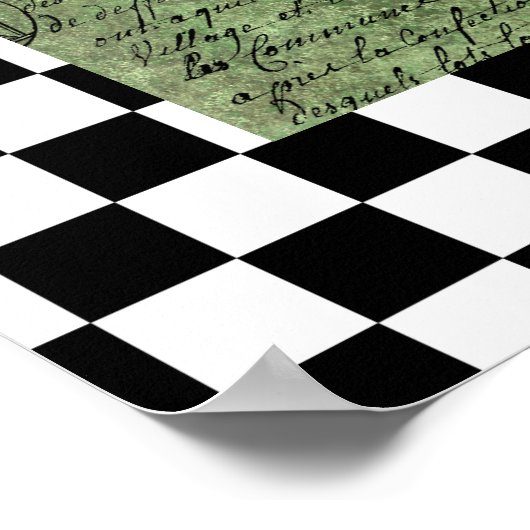  witte rozen en kastdroog poster (Hoek)