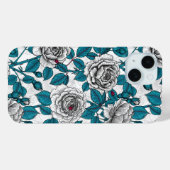 Witte rozen en ladybugs Case-Mate iPhone case (Achterkant (horizontaal))