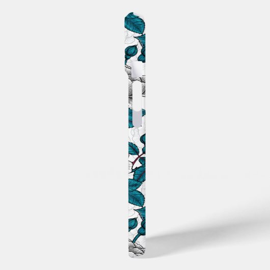 Witte rozen en ladybugs Case-Mate iPhone case (Achterkant / Links)