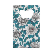 Witte rozen en ladybugs creditkaart flessenopener (Achterkant)