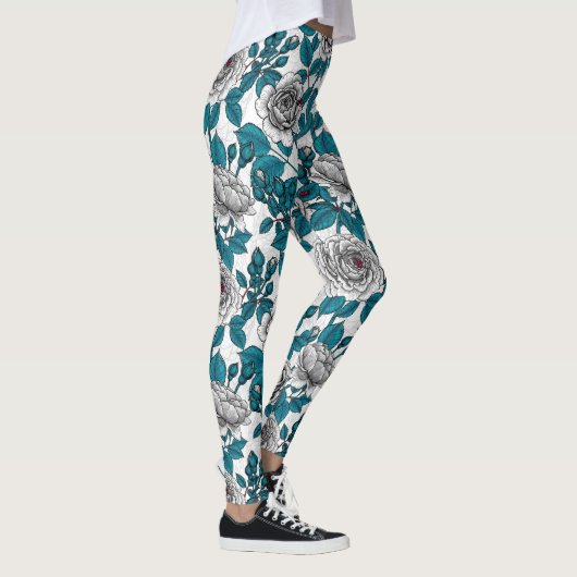 Witte rozen en ladybugs leggings (Rechts)