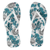 Witte rozen en ladybugs teenslippers (Voetbed)