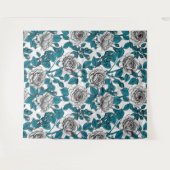 Witte rozen en ladybugs wandkleed (Voorkant (horizontaal))