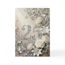 Witte Rozen en Lelies Zilveren Trouwdag