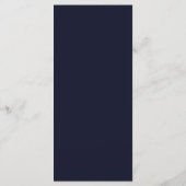 Witte Rozen en Prinses Tiara Donkerblauw Menu (Achterkant)