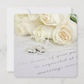 Witte Rozen en ringringen Kaart (Voorkant)