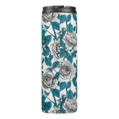 Witte rozen en thermische ladybugs tumbler thermosbeker (Achterkant)