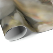 Witte rozen en trouwringen cadeaupapier (Rol Hoek)