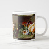 Witte rozen en Violet aan de rand van het hout Grote Koffiekop (Rechts)