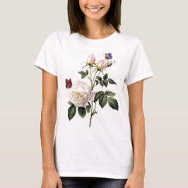 witte rozen en vlinders, Pierre Joseph Redouté T-shirt