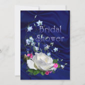 Witte rozen en Vrijgezellenfeest van blauwe gordel Kaart (Voorkant)