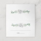 Witte Rozen Eucalyptus Baby's Ademplaats Kaarten Plaatskaartje (Buitenkant ongevouwen)