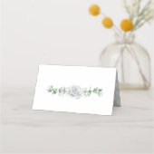 Witte Rozen Eucalyptus Baby's Ademplaats Kaarten Plaatskaartje (Achterkant)