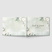 Witte rozen Eucalyptus bladeren Gastenboek (Volledig)