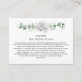 Witte Rozen Eucalyptus Detail Behuizing Kaarten (Achterkant)