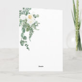 Witte rozen | Eucalyptus Happy Moederdag Kaart (Achterkant)