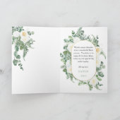 Witte rozen | Eucalyptus Happy Moederdag Mam Kaart (Binnen)