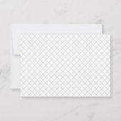 Witte rozen Eucalyptus Lattice RSVP Kaartje (Achterkant)