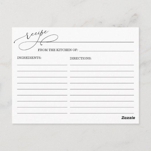 Witte rozen Eucalyptus Vrijgezellenfeest Recipe Ka Briefkaart (Achterkant)